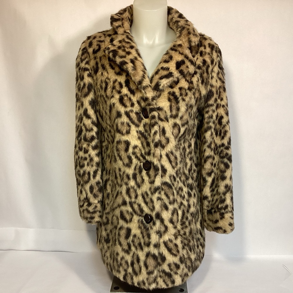 Vintage 60s Russell Taylor Faux Leopard Fur Jacket Women’s Size small